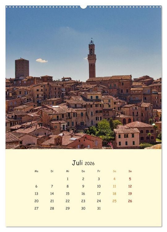 Produktbild: Siena - Impressionen (hochwertiger Premium Wandkalender 2026 DIN A2 hoch), Kunstdruck in Hochglanz