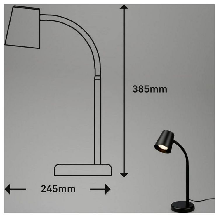 Produktbild: Briloner SKRIVA 7476015 Tischlampe GU10 9W Schwarz