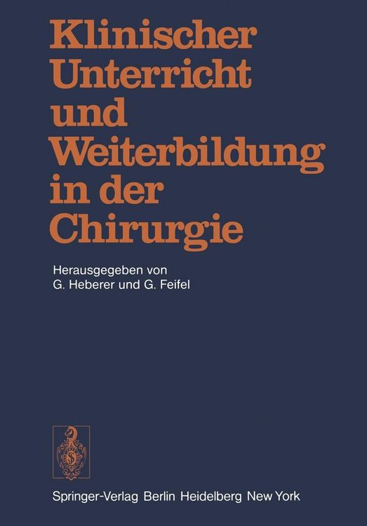Produktbild: Klinischer Unterricht und Weiterbildung in der Chirurgie