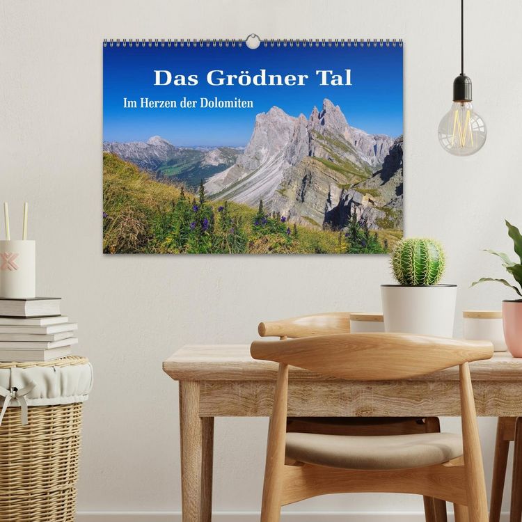 Produktbild: Das Gr&ouml;dner Tal - Im Herzen der Dolomiten (Wandkalender 2026 DIN A3 quer), CALVENDO Monatskalender