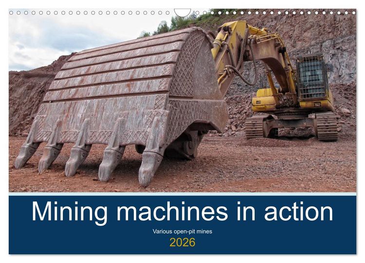 Produktbild: Mining machines in action - Various open-pit mines (Wall Calendar 2026 DIN A3 landscape), CALVENDO 12 Month Wall Calendar