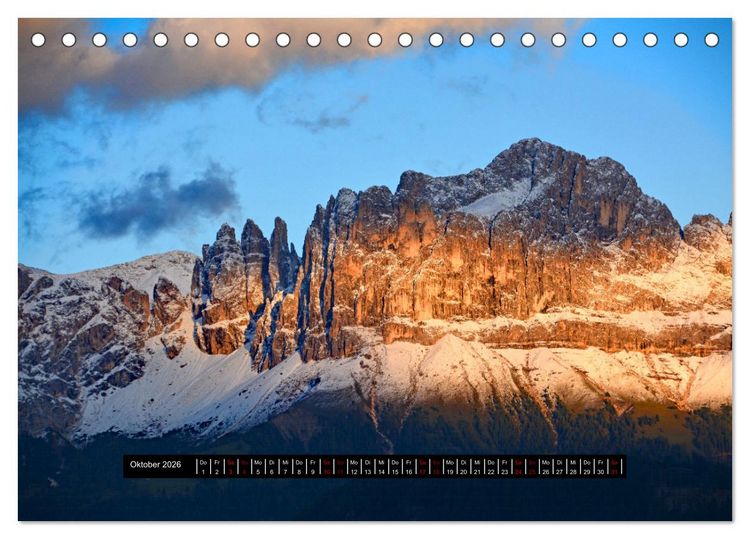Produktbild: Dolomiten - Latemar und Rosengarten (Tischkalender 2026 DIN A5 quer), CALVENDO Monatskalender