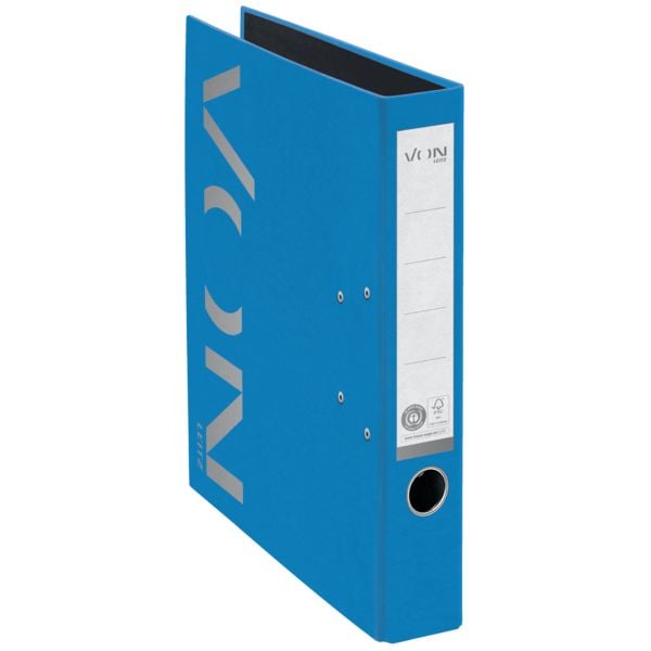 Produktbild: VON Ordner Vollpapierbezug schmal blau