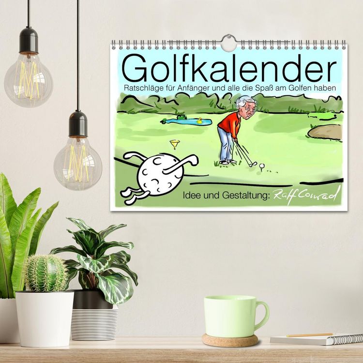 Produktbild: Golfkalender f&uuml;r Anf&auml;nger und alle die Spa&szlig; am Golfen haben (Wandkalender 2026 DIN A4 quer), CALVENDO Monatskalender