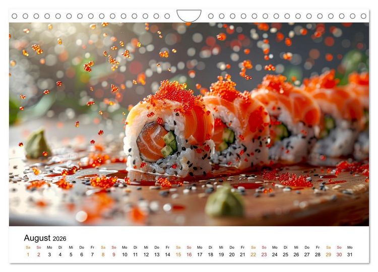 Produktbild: Sushi f&uuml;r Gourmets (Wandkalender 2026 DIN A4 quer), CALVENDO Monatskalender