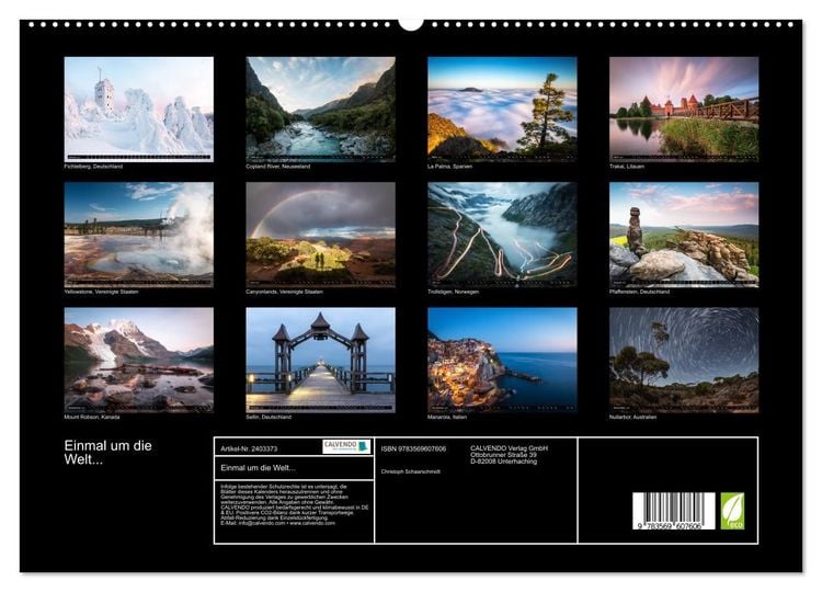 Produktbild: Einmal um die Welt... (hochwertiger Premium Wandkalender 2027 DIN A2 quer), Kunstdruck in Hochglanz