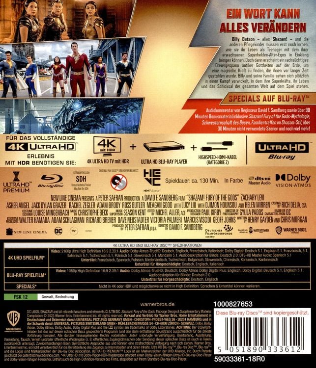 Produktbild: Shazam! Fury of the Gods (+ Blu-ray)