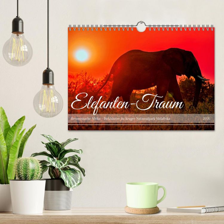 Produktbild: Elefanten-Traum - Herzenssache Afrika (Wandkalender 2026 DIN A4 quer), CALVENDO Monatskalender