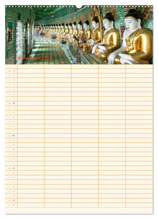 Produktbild: EXOTISCHES S&Uuml;DOSTASIEN - Familienplaner 2026 (Wandkalender 2026 DIN A2 hoch), CALVENDO Monatskalender