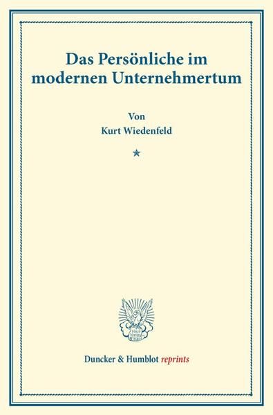 Produktbild: Das Pers&ouml;nliche im modernen Unternehmertum.