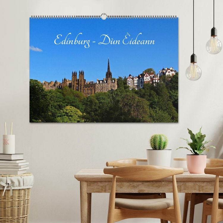 Produktbild: Edinburgh - D&ugrave;n &Egrave;ideann (Wandkalender 2026 DIN A2 quer), CALVENDO Monatskalender