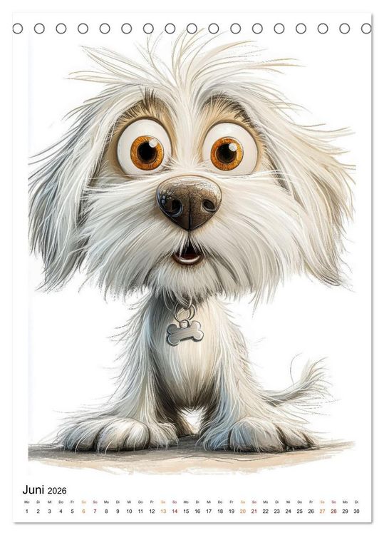 Produktbild: Hunde mit Humor (Tischkalender 2026 DIN A5 hoch), CALVENDO Monatskalender