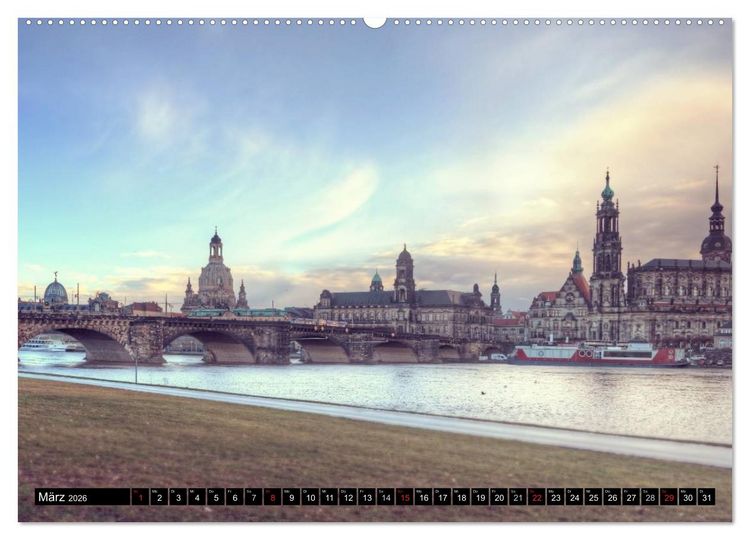 Produktbild: Dresden Die Perle an der Elbe (Wandkalender 2026 DIN A2 quer), CALVENDO Monatskalender