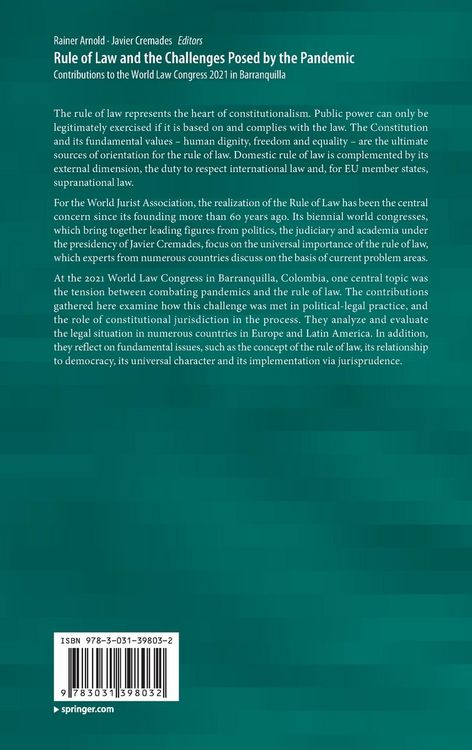 Produktbild: Rule of Law and the Challenges Posed by the Pandemic