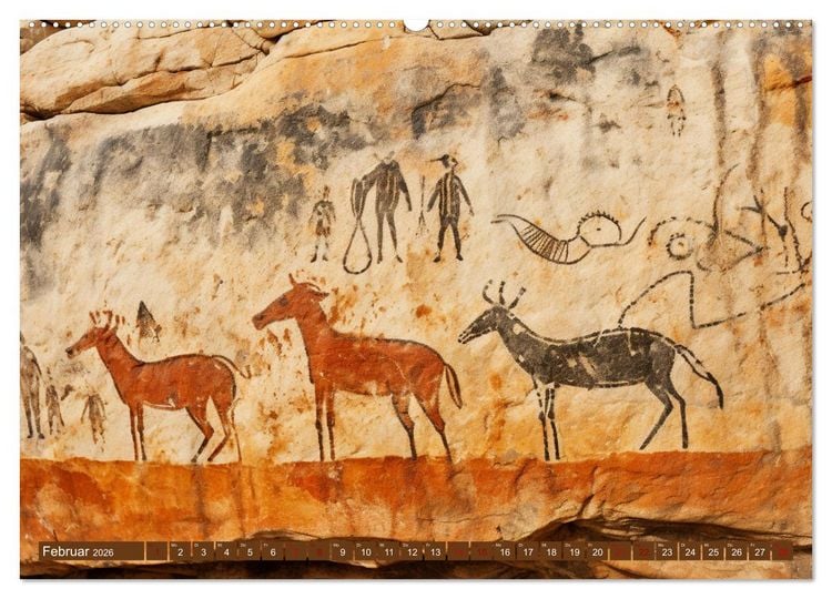 Produktbild: Steinzeit Galerie (hochwertiger Premium Wandkalender 2026 DIN A2 quer), Kunstdruck in Hochglanz