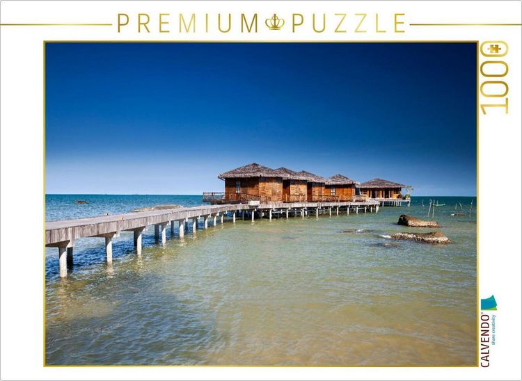 Produktbild: CALVENDO Puzzle Bungalows des Rocks Beach Boutique Resort, Insel Phu Quoc, Phu Quoc, Vietnam, Asien | 1000 Teile Lege-Gr&ouml;&szlig;e 64x48cm Foto-Puzzle f&uuml;r gl