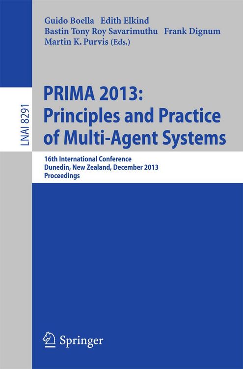 Produktbild: PRIMA 2013: Principles and Practice of Multi-Agent Systems