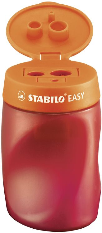 STABILO Spitzer Dosen-Spitzer für Rechtshänder EASYsharpener, 3 in 1, orange