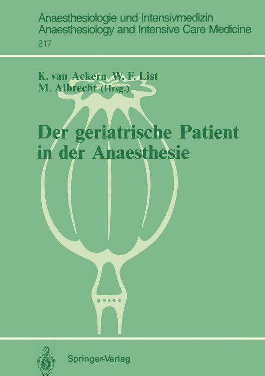 Produktbild: Der geriatrische Patient in der Anaesthesie