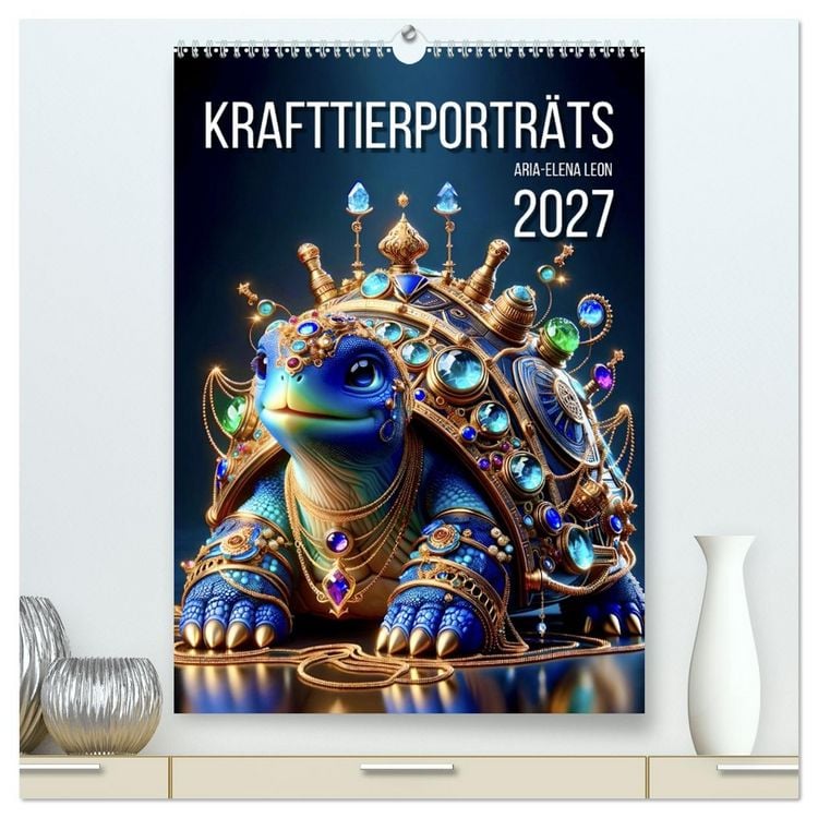 Produktbild: Krafttierportr&auml;ts (hochwertiger Premium Wandkalender 2027 DIN A2 hoch), Kunstdruck in Hochglanz