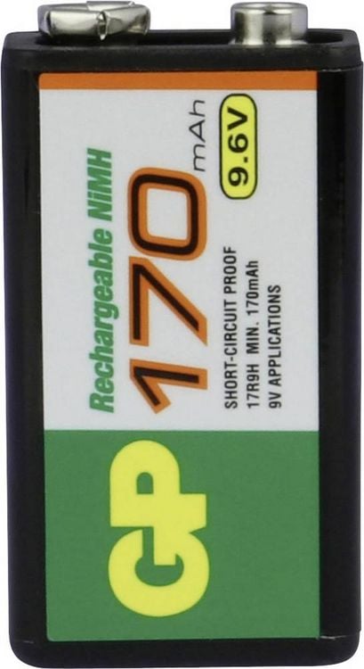 Produktbild: GP GPIND17R9HC1 9V Block-Akku NiMH 170 mAh 9.6V 1St.