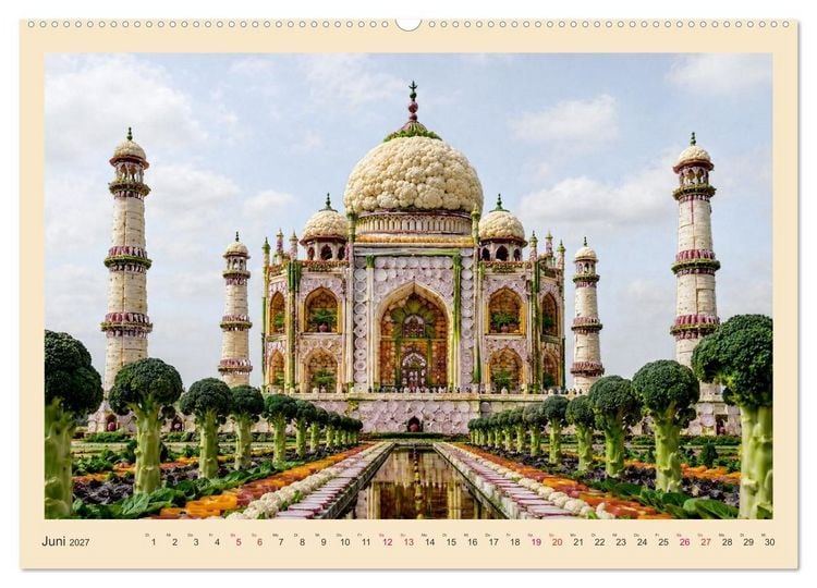 Produktbild: Historische Reiseziele f&uuml;r Vegetarier (hochwertiger Premium Wandkalender 2027 DIN A2 quer), Kunstdruck in Hochglanz