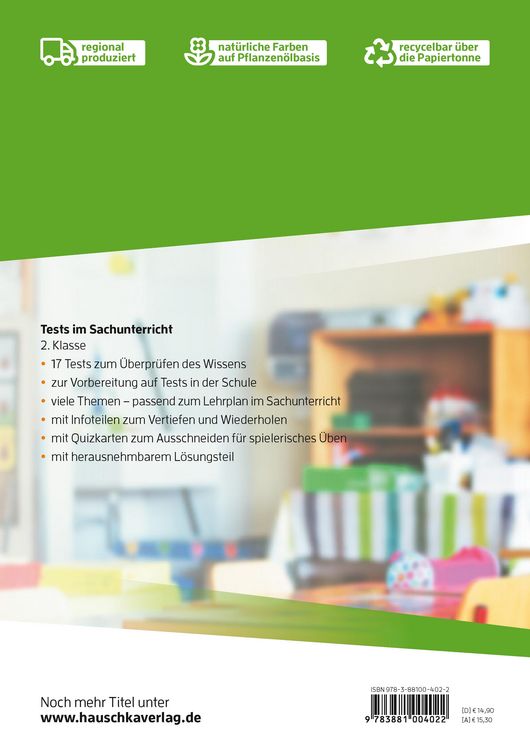 Produktbild: &Uuml;bungsheft mit Tests im Sachunterricht 2. Klasse