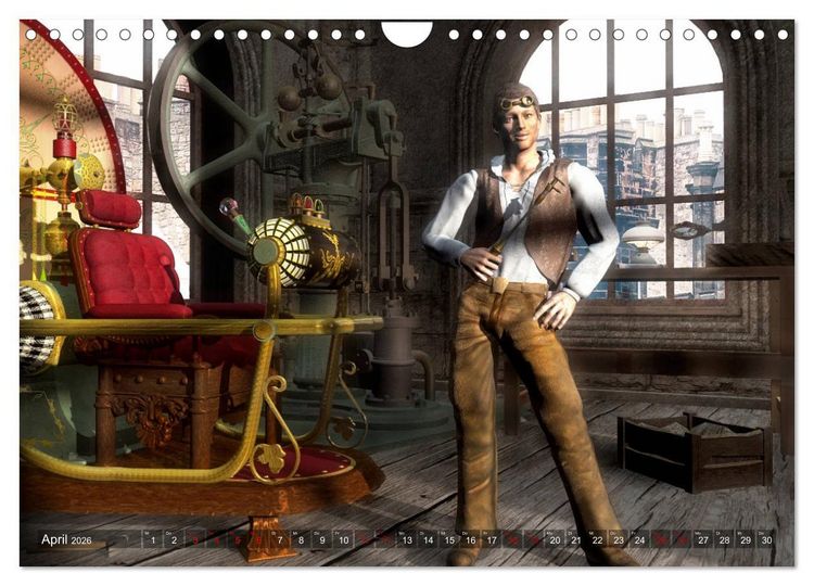 Produktbild: Steampunk Tr&auml;ume (Wandkalender 2026 DIN A4 quer), CALVENDO Monatskalender