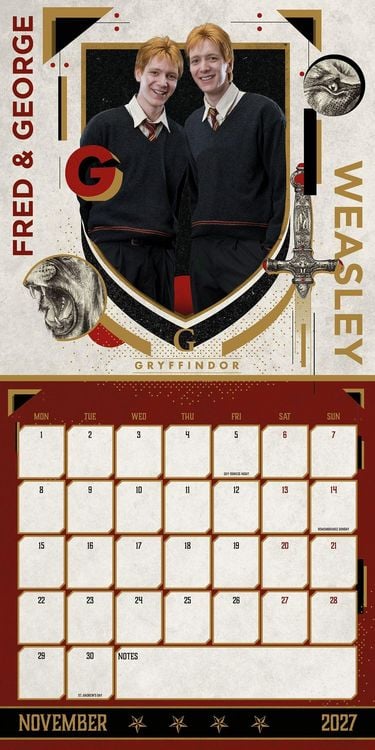 Produktbild: Harry Potter &ndash; Offizieller Kalender 2027 &ndash; Wandkalender