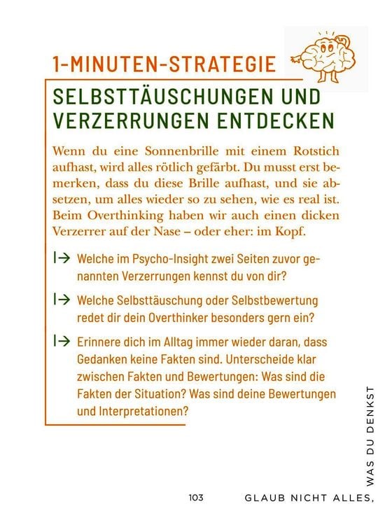 Produktbild: Die 1-Minuten-Strategie gegen Overthinking