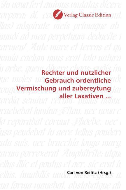 Produktbild: Rechter und nutzlicher Gebrauch ordentliche Vermischung und zubereytung aller Laxativen ...