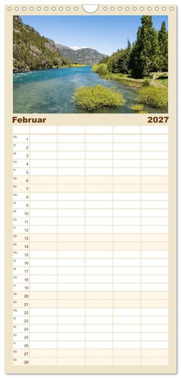 Produktbild: Familienplaner 2027 - Patagonien - Eine Landschaft der Kontraste mit 5 Spalten (Wandkalender, 21 x 45 cm) CALVENDO