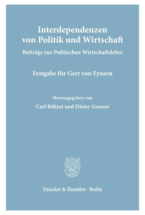 Produktbild: Interdependenzen von Politik und Wirtschaft.