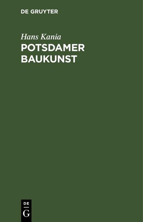 Produktbild: Potsdamer Baukunst