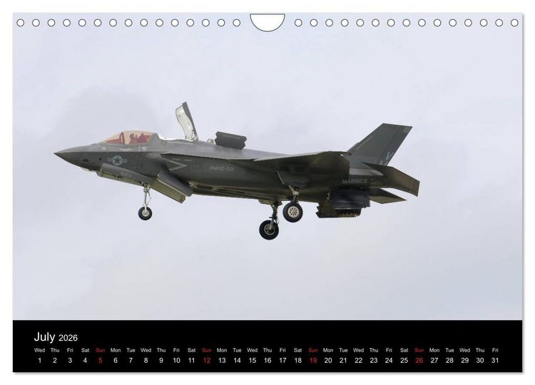 Produktbild: Lockheed Martin F35 Stealth Fighter (Wall Calendar 2026 DIN A4 landscape), CALVENDO 12 Month Wall Calendar