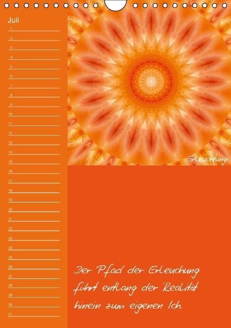 Produktbild: Mandala - Spiegel der Seele / immerw&auml;hrender Geburtstagskalender (Wandkalender immerw&auml;hrend DIN A4 hoch)