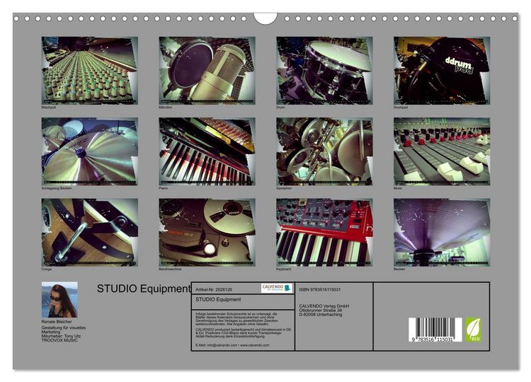 Produktbild: STUDIO Equipment (Wandkalender 2026 DIN A3 quer), CALVENDO Monatskalender