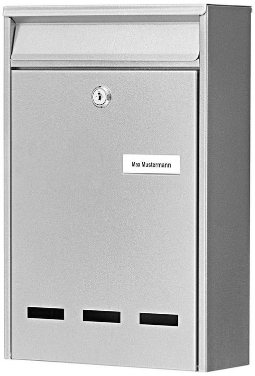 Produktbild: Burg W&auml;chter 61020 POCKET 5871 SI Briefkasten Stahl Silber Schl&uuml;sselschloss