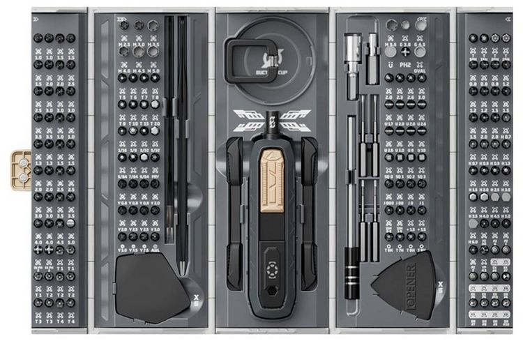 Produktbild: Jakemy Cordless screwdriver JM-8192 Bit-Set 180teilig T-Profil, T-Profil mit Loch, Sechskant, Kreuzschlitz Phillips, Kreuzschlitz