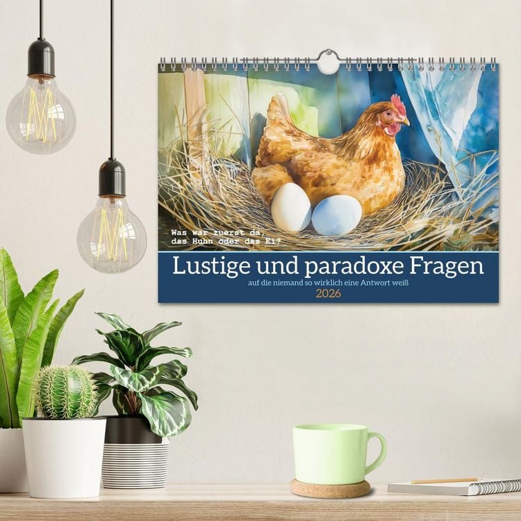 Produktbild: Lustige und paradoxe Fragen (Wandkalender 2026 DIN A4 quer), CALVENDO Monatskalender