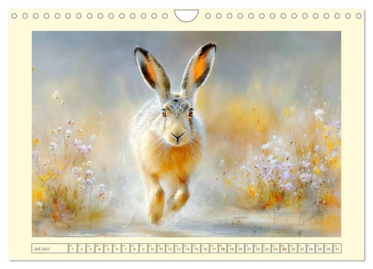 Produktbild: Wildhasen. Meister der Tarnung in offener Feldflur (Wandkalender 2027 DIN A4 quer), CALVENDO Monatskalender