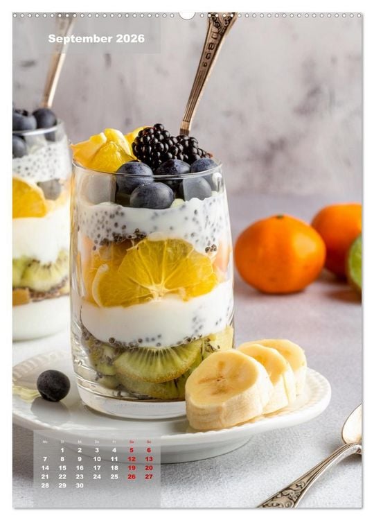 Produktbild: Vegane Dessertkreationen - S&uuml;&szlig;e K&ouml;stlichkeiten aus der veganen Backstube (Wandkalender 2026 DIN A2 hoch), CALVENDO Monatskalender