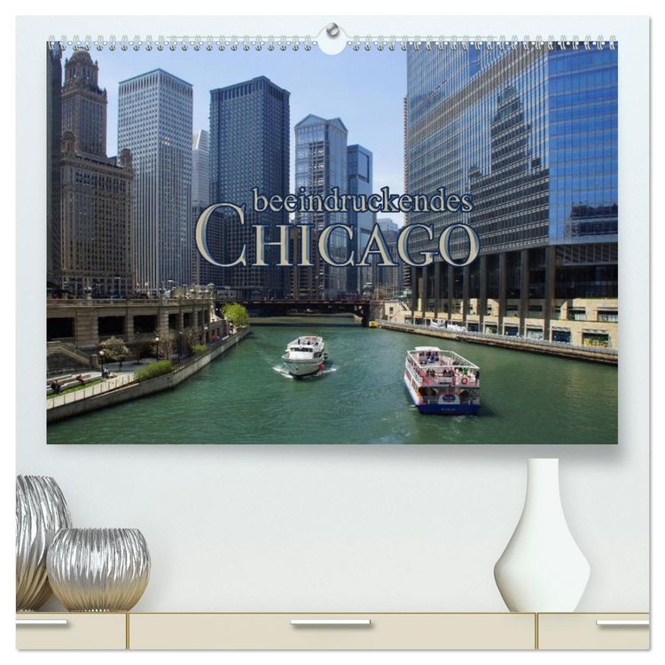 Produktbild: beeindruckendes Chicago (hochwertiger Premium Wandkalender 2026 DIN A2 quer), Kunstdruck in Hochglanz