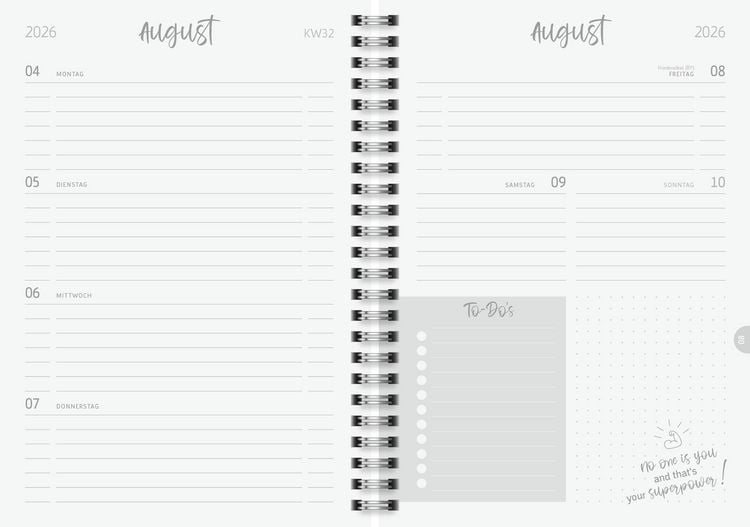 Produktbild: Sch&uuml;lerkalender Style 2026/2027 "Clouds" | A5, Kunststoff