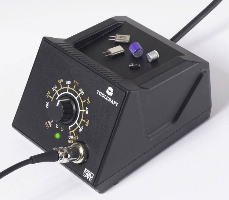 Produktbild: TOOLCRAFT TO-ZD-8962E-B L&ouml;tstation analog 70W 480&deg;C (max) inkl. L&ouml;tspitze