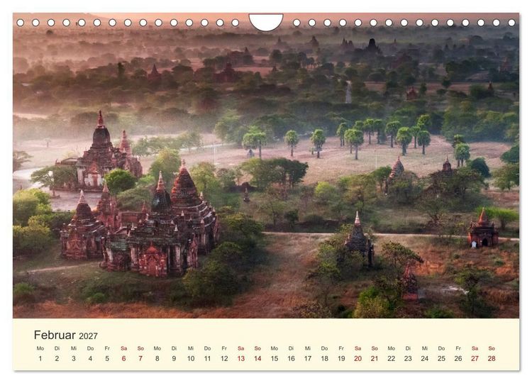 Produktbild: Bagan - Pagode im Wald (Wandkalender 2027 DIN A4 quer), CALVENDO Monatskalender