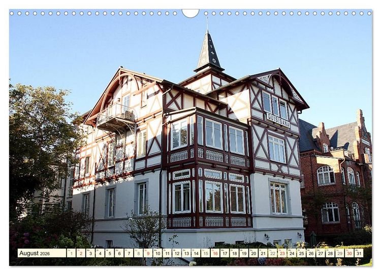 Produktbild: Historische B&auml;derarchitektur R&uuml;gen (Wandkalender 2026 DIN A3 quer), CALVENDO Monatskalender