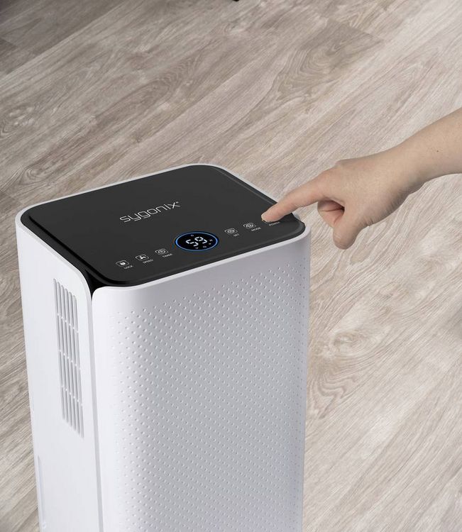 Produktbild: Sygonix Tuya Smart Luftentfeuchter 62m&sup3; 200W 12 l/Tag Wei&szlig;