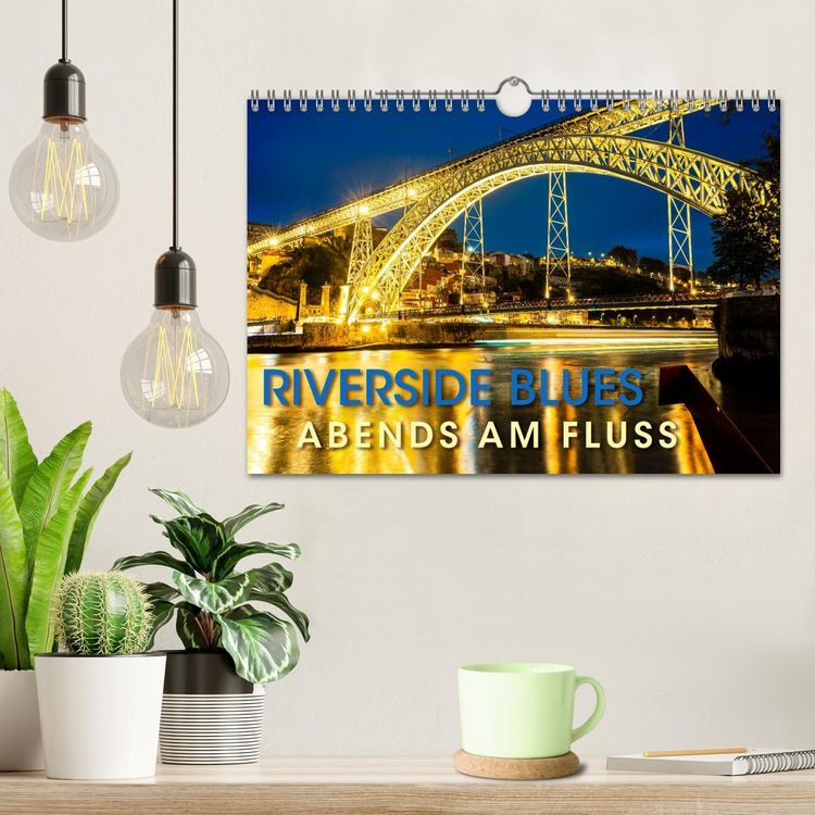 Produktbild: RIVERSIDE BLUES - Abends am Fluss (Wandkalender 2026 DIN A4 quer), CALVENDO Monatskalender