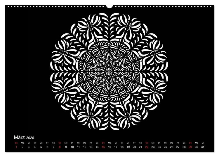 Produktbild: Entspannung und Ruhe durch Mandalas (hochwertiger Premium Wandkalender 2026 DIN A2 quer), Kunstdruck in Hochglanz
